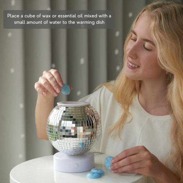 Disco Ball Wax Warmer – Cool Home Fragrance Accessory to Add Scent to Your Room Decor Light