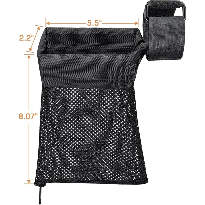 Brass Shell Catcher Tactical Cartridge Collector Mesh Heat Resistant Padded Mesh Brass Casing Catcher with Zippered Bottom Quick Release Brass Catcher