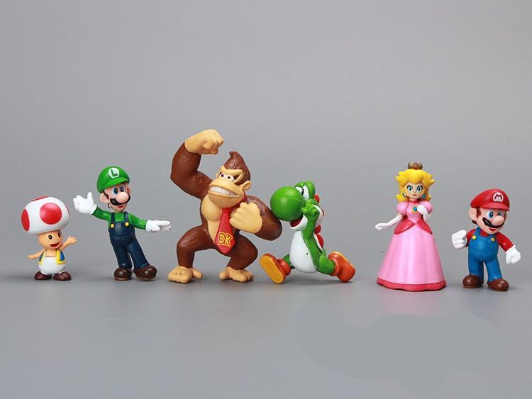 18 Packs Mario Toys Bros Figures Toy Set Super Mary Princess, Turtle, Mushroom, Orangutan,Birthday Cake Decorations Party Supplies（ 2 Inch ）