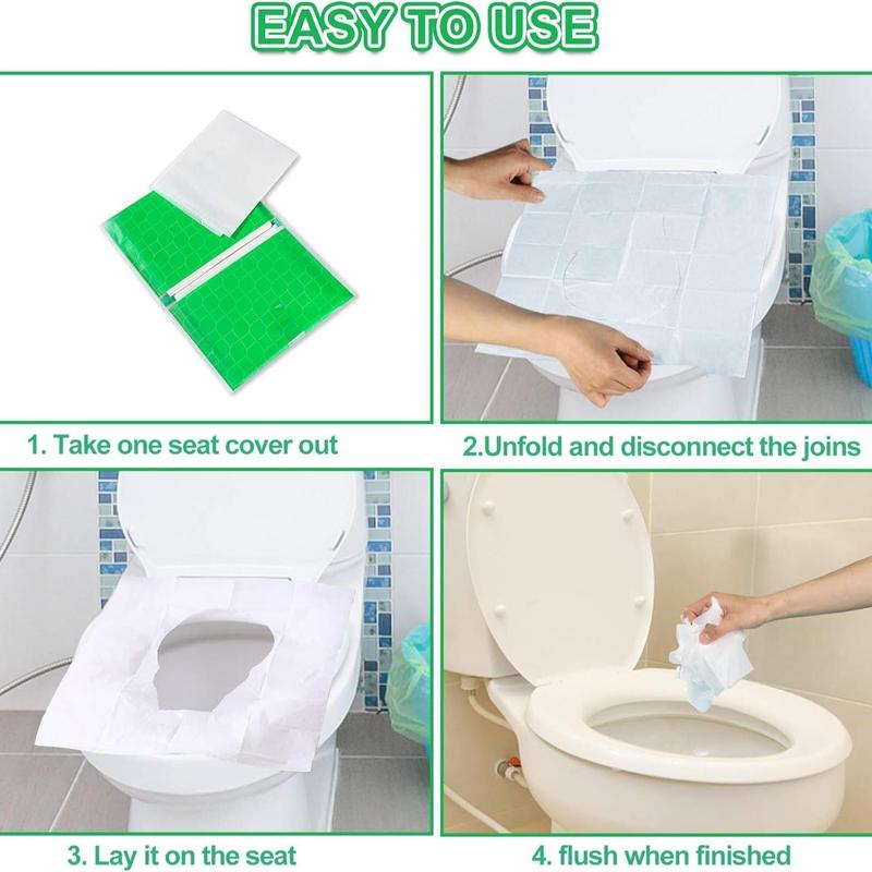 Disposable Toilet Seat Cover, 11 Packs Portable Flushable Travel Toilet Seat Cover, Disposable Toilet Seat Cover for Adults and Kids, Travel Essentials [10pcs pack]