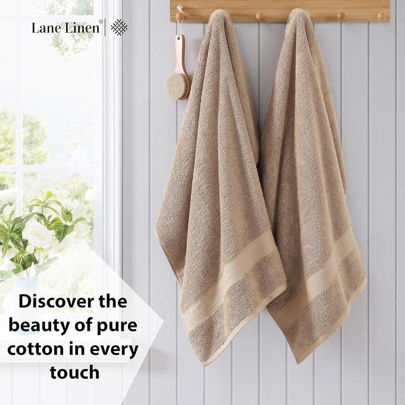 100% Cotton Extra Large Bath Towels- 4 Pack Bath Towel Set, Hotel Collection Large Towels for Bathroom, Spa Quality Bath Towels Extra Large, bath sheets towels for adults - 35x66 Taupe