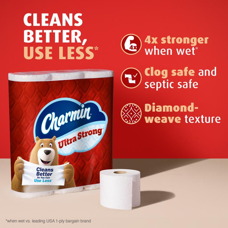 Charmin Ultra Strong Toilet Paper 12 Mega Rolls, 220 Sheets per Roll