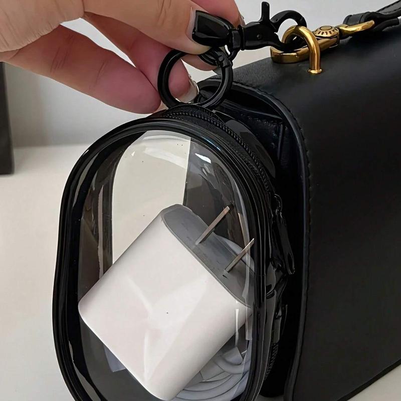 Transparent Mini Charger Data Cable Storage Bag, 2 Counts set Waterproof Portable Storage Bag, for Storing Cables, Chargers, Headphones, Jewelry