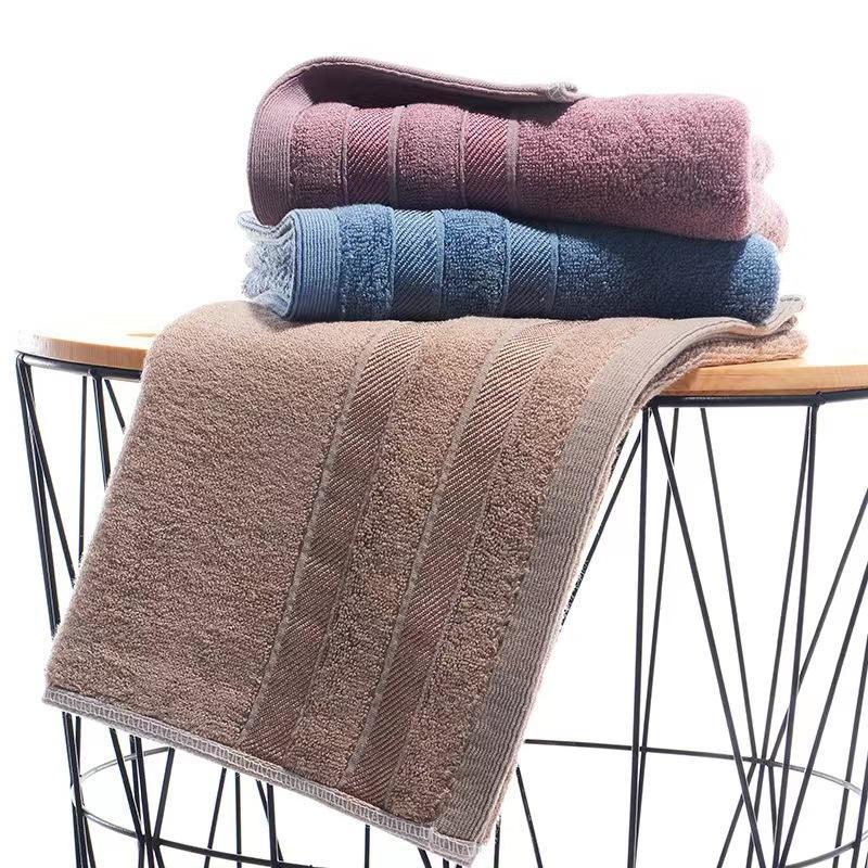 Bamboo Fiber Striped Pattern Face Towel, 3pcs Soft Absorbent Bath Towel, Bathroom Accessories for Men & Women