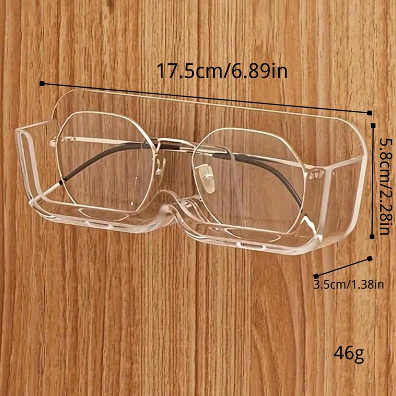 Wall Mounted Glasses Storage Box, 1 Count Punch Free Glasses Holder, Glasses Display Rack, Home Organizer for Bedroom Bathroom