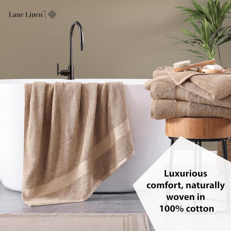 100% Cotton Extra Large Bath Towels- 4 Pack Bath Towel Set, Hotel Collection Large Towels for Bathroom, Spa Quality Bath Towels Extra Large, bath sheets towels for adults - 35x66 Taupe