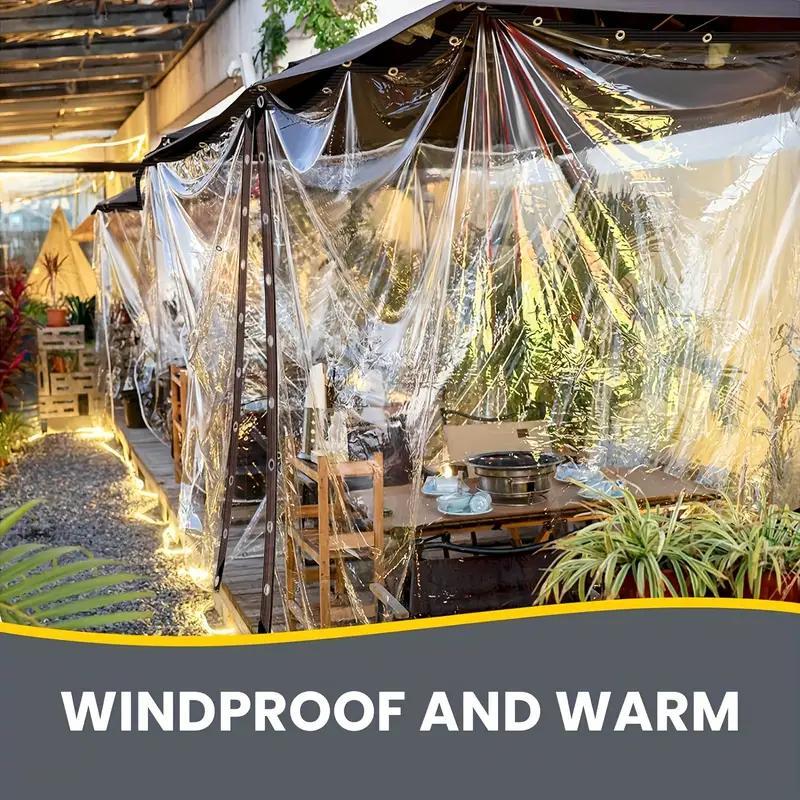 Clear Waterproof Canopy, 1 Count Multi-functional Rainproof Drop Cloth, Outdoor Protective Film for Yard Garden Camping