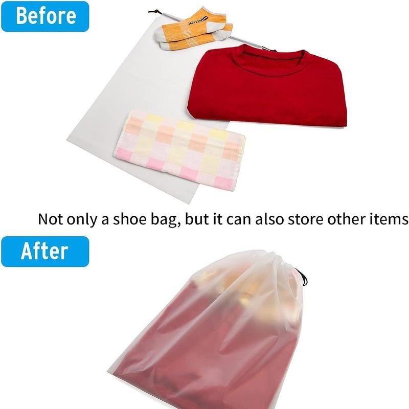 Durable Shoe Bag, 5 Counts set Portable Dustproof & Waterproof Drawstring Pouch, Shoe Storage Bag for Men & Women, Travel & Golf Accessories