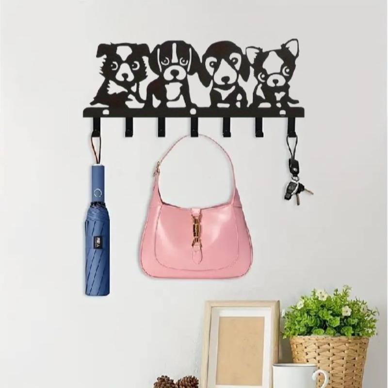 Cat Or Dog Design Wall Mounted Key Holder, 1 Count Creative Iron Key Storage Rack, Home Organizer for Living Room, Kitchen, Bedroom, Bathroom