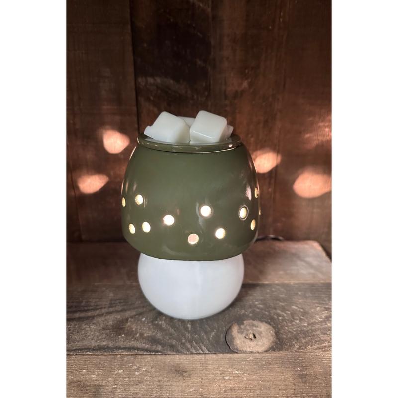 Fall Mushroom Wax Melter Halloween Green Essential Oil Warmer