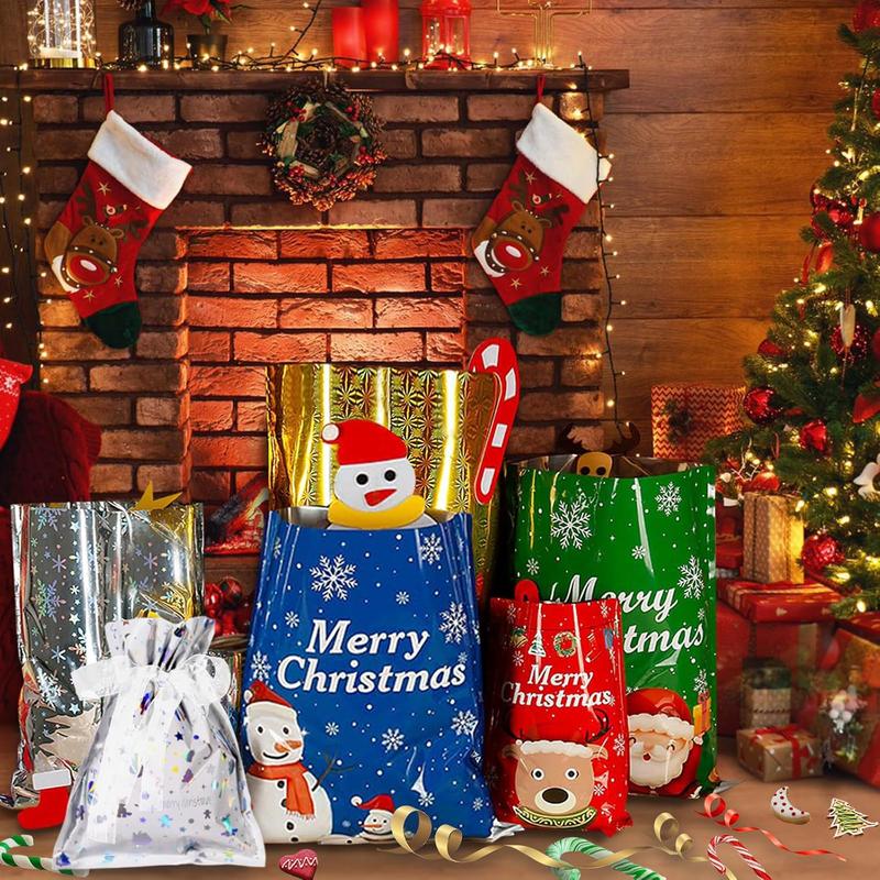 Christmas Gift Bags-41 PCS For Holiday Gift Assorted Sizes Bulk (Large Medium Small)