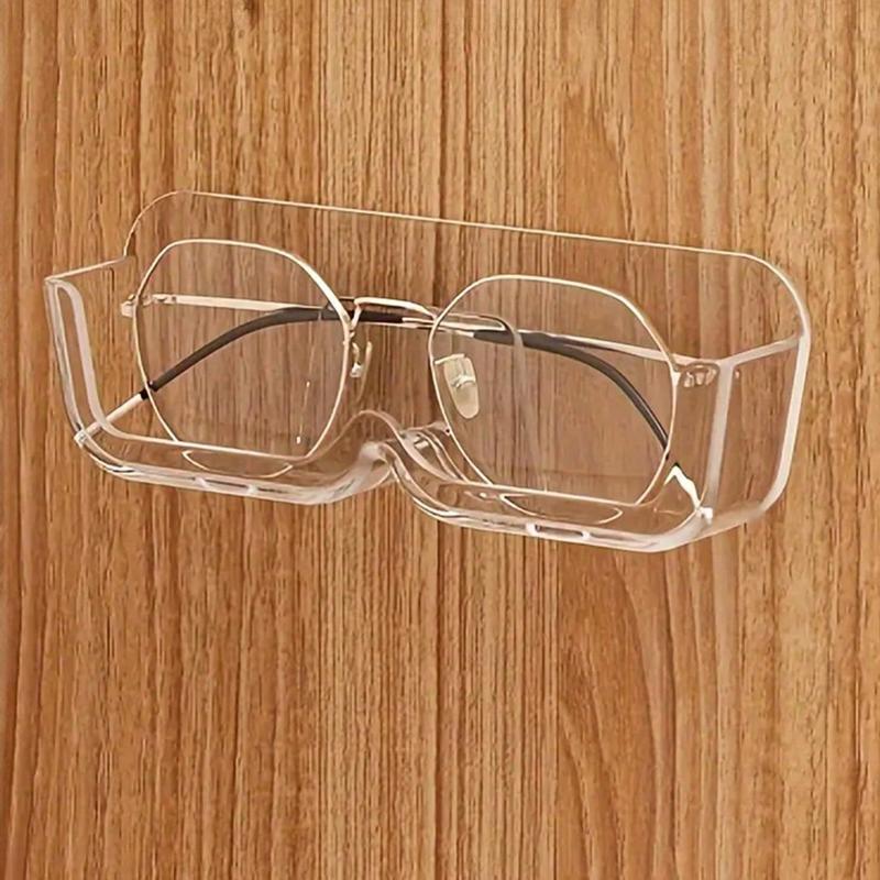 Wall Mounted Glasses Storage Box, 1 Count Punch Free Glasses Holder, Glasses Display Rack, Home Organizer for Bedroom Bathroom