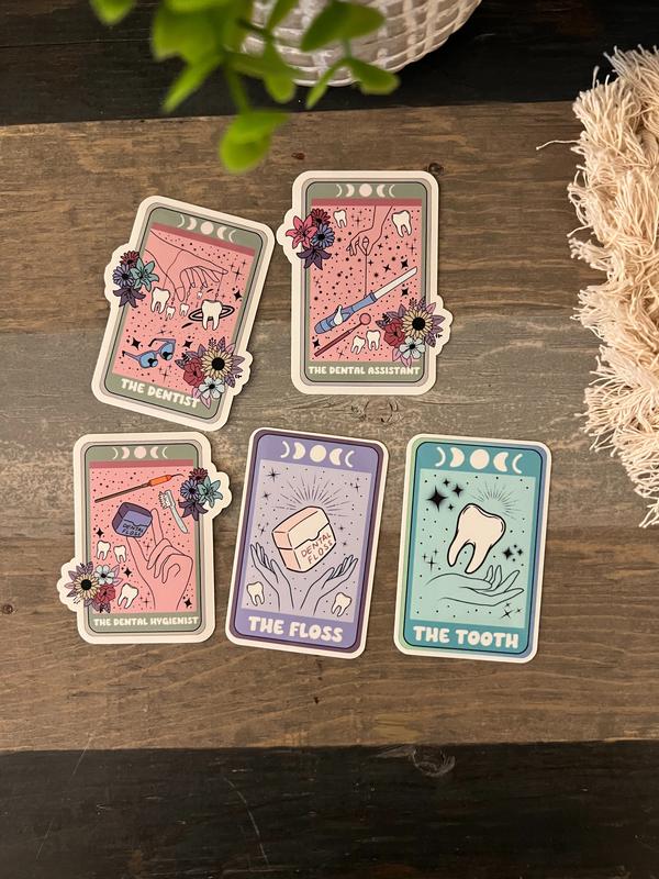 Dental Sticker Tarot Cards