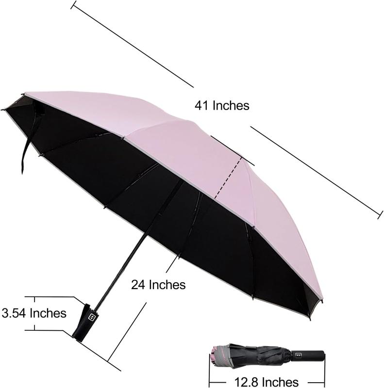 Automatic Travel Umbrella Windproof Lightweight Strong Compact UV Protection Rain  8Ribs Collapsible Backpack Umbrella Suit For Adult