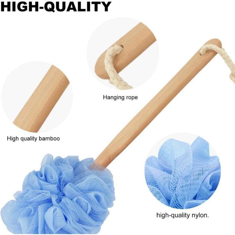 Loofah with Handle, Loofah on a Stick, Loofah Sponge with Handle, PE Soft Mesh Luffa, Exfoliating Luffa on a Stick for Men and Women(Creative Life Pavilion) Accessories Bath