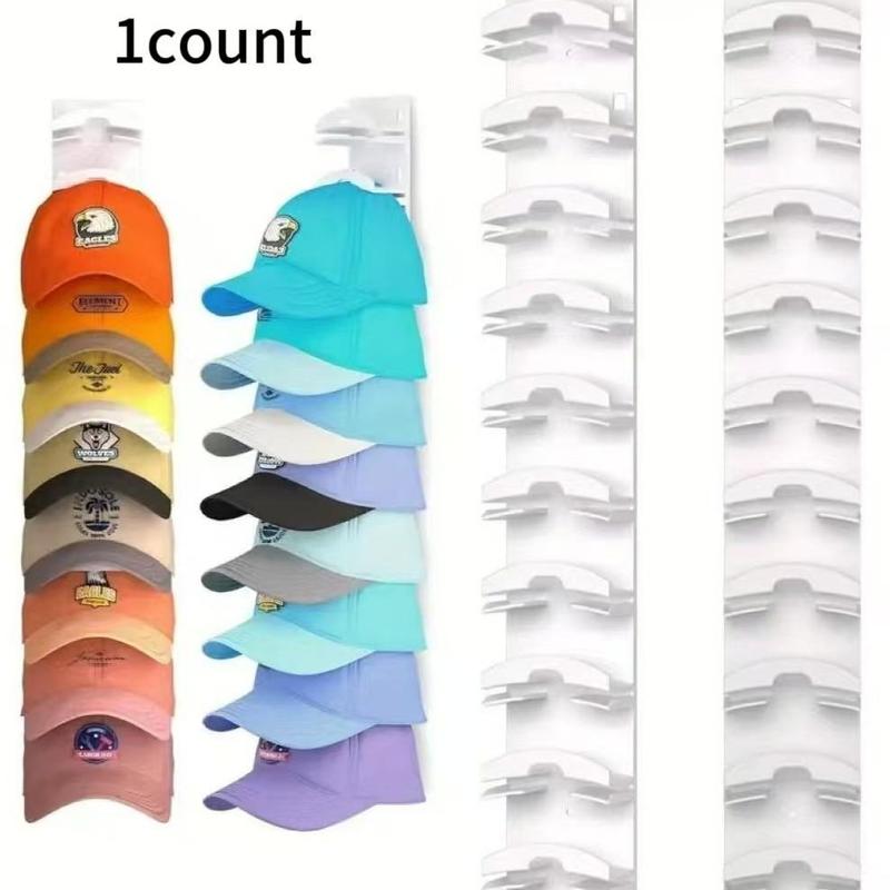 Baseball Cap Organizer, 1 Count Wall Mounted Hat Storage Rack, Multifunctional Display & Storage Rack for Door & Wardrobe, Home Organizer for Bedroom