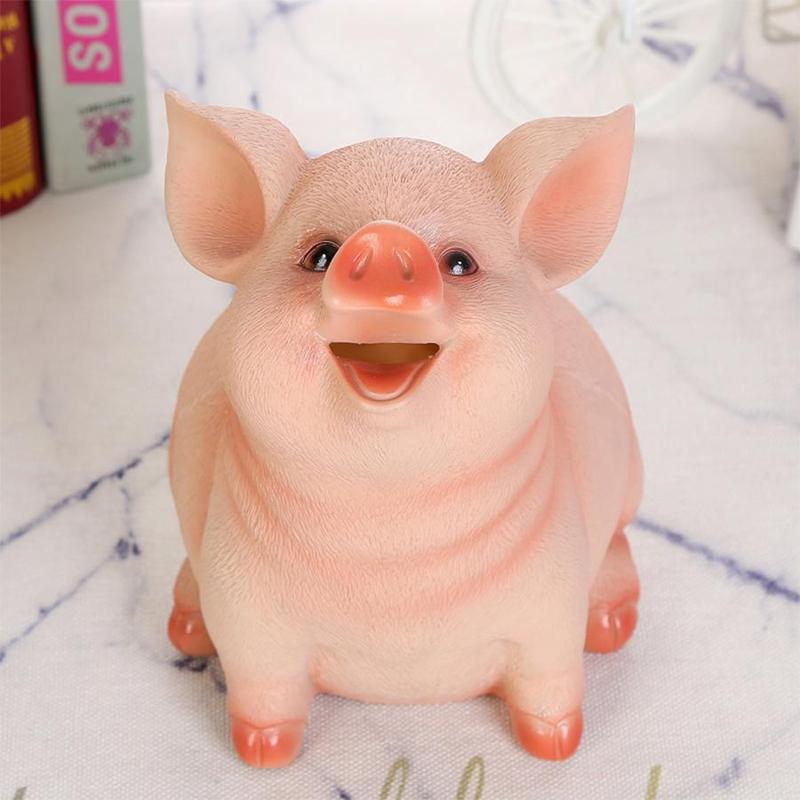 Cute Pig Shaped Piggy Bank, 1 Count Durable Coin Bank, Fun Animal Shaped Money Saving Box, Ideal Cash Storage and Home Decor