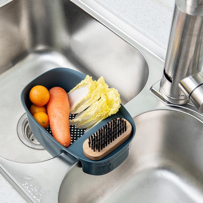 Random Color Kitchen Sink Drain Basket, Multifunctional Kitchen Vegetable Drain Basket, Kitchen Storage Organizer, Home Organizer for Kitchen