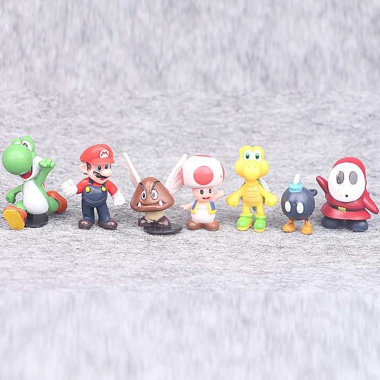 18 Packs Mario Toys Bros Figures Toy Set Super Mary Princess, Turtle, Mushroom, Orangutan,Birthday Cake Decorations Party Supplies（ 2 Inch ）