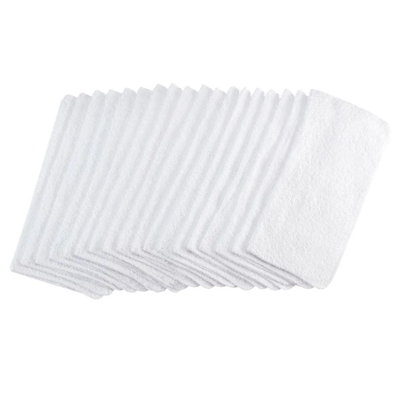 Mainstays 18-Pack White Cotton Washcloth Bundle for Home and Travel