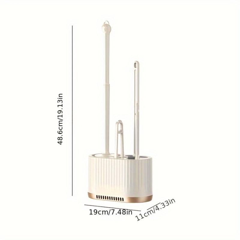 Luxe Toilet Brush Set - Wall-Mounted, Efficient Corner Cleaning Design, with  Rack - Ideal for Bathroom Maintenance Toilet brush Accessory Tool