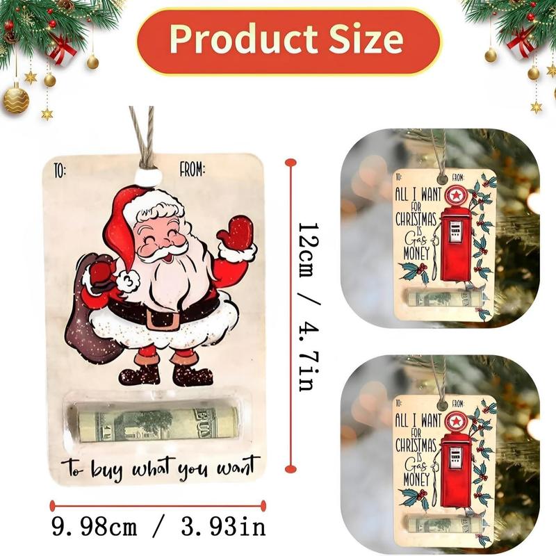 Christmas Money Holder, 7 Counts set Cute Cartoon Pattern Money Holder, Fun Creative Money Gift for Friend & Family, Merry Christmas Decorations