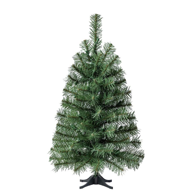 24 in Pre-Lit Noble Green Spruce Artificial Christmas Tree with 35 Clear LED Lights, by Holiday Time