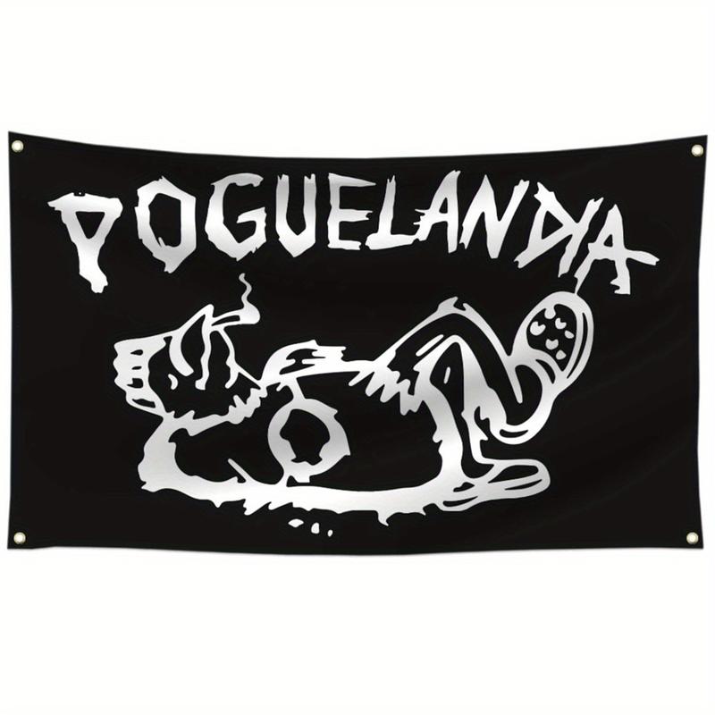 Poguelandia Flags 3x5fts 90x150cm Funny Flag, with 4 Brass Grommets, for Indoor, Bar, College Dorm Room Decoration