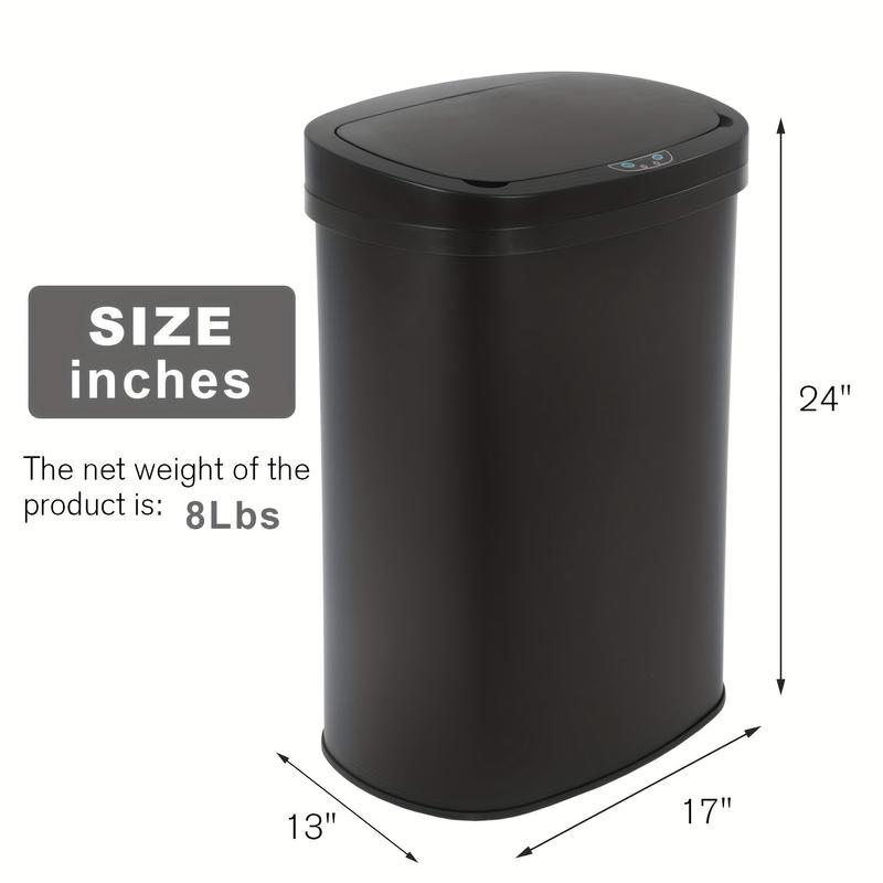 13 gallon garbage can Kitchen garbage can 50L, automatic garbage can contactless induction, suitable for office bedroom living room garbage can