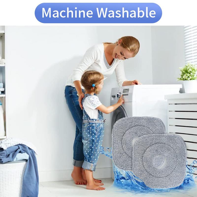 Spin Mop & Bucket Set 2Pcs with Self-Separating Dirty Water & Clean Water System, Self-Drying 360° Spin Square Mop Head for Hardwood Tile Marble Floors,Cleaning Mop after the party,adjustable hand tool,Mother's Day Gift,Free shipping!!