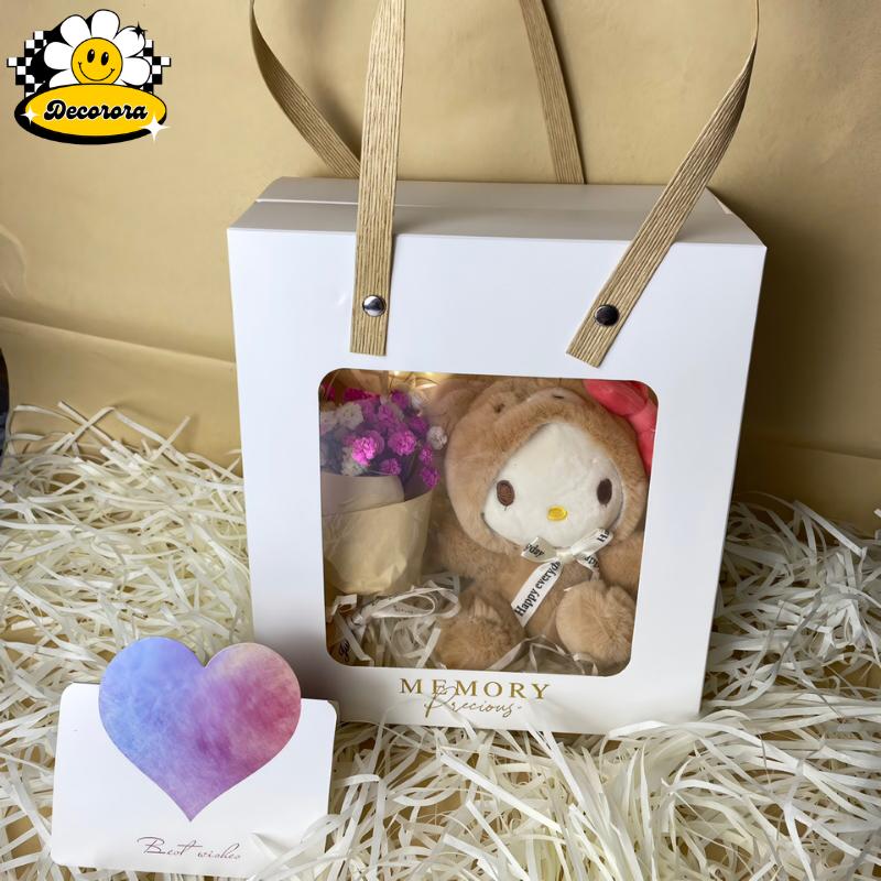 Miniature Teddy Bear Bouquet Gift Set - Perfect Christmas Gift for Her - Her on Christmas Anniversary - Birthday Present for Women