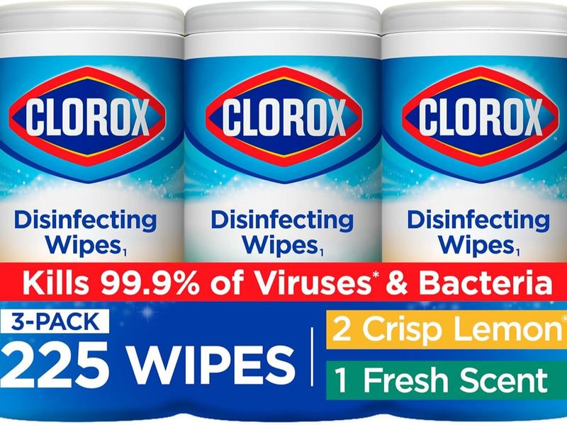 Clorox Disinfecting Wipes Value Pack, Household Essentials, 75 Count, Pack of 3 (Package May Vary)