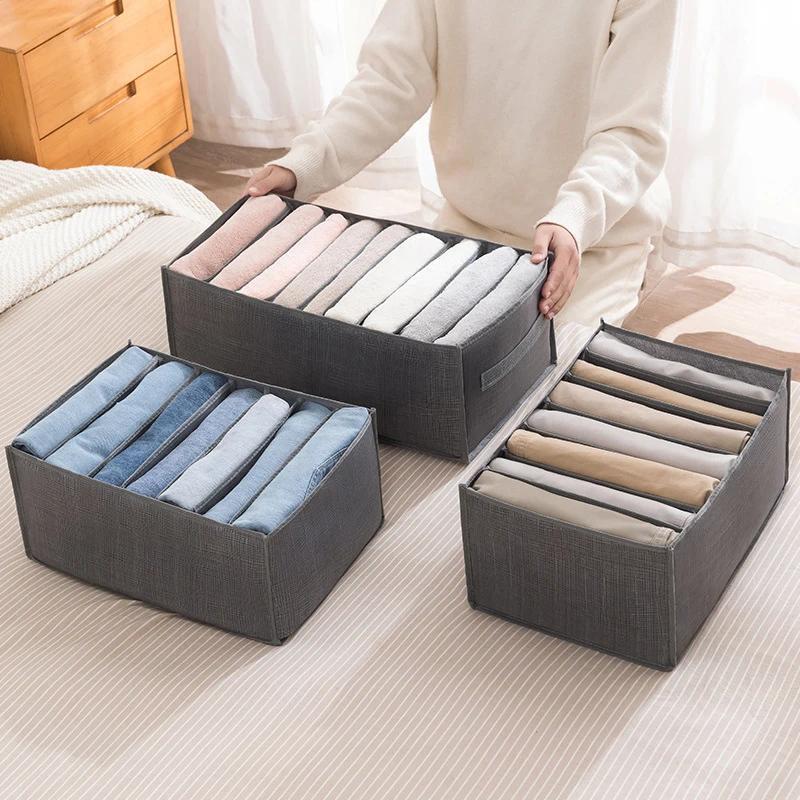 Foldable Clothes Storage Box, 3pcs Pants Organizer, Underwear Storage Box, Clothes Storage Organizer, Clothes Organizer for Closet