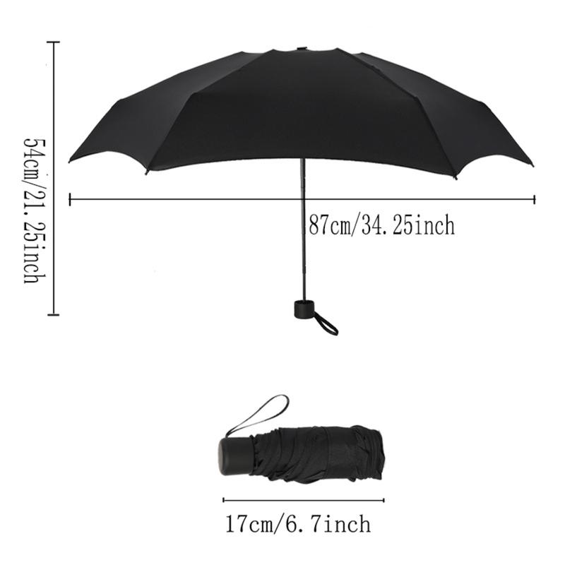 Small Folding Umbrella, Mini Pocket Waterproof Portable Travel Umbrella For Women Girls