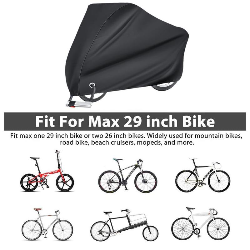 Outdoor Bike Cover, Dustproof & Windproof Bike Cover with Lock Hole, Plain Bicycle Protector for Mountain Road Electric Bike