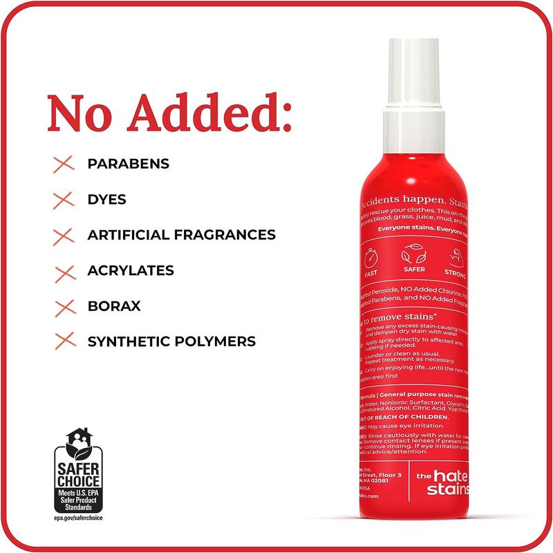 EMERGENCY STAIN Remover Spray – for Clothes, Upholstery Fabric, Carpet - Works on Most Blood, Grass, Coffee, Mud, Grease & Oil Stain