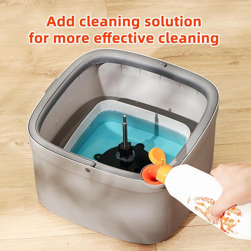 Spin Mop & Bucket Set 2Pcs with Self-Separating Dirty Water & Clean Water System, Self-Drying 360° Spin Square Mop Head for Hardwood Tile Marble Floors,Cleaning Mop after the party,adjustable hand tool,Mother's Day Gift,Free shipping!!