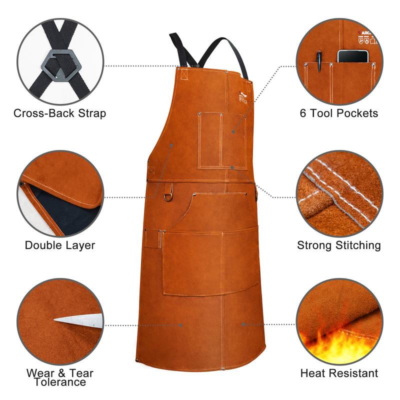 ARCCAPTAIN Leather Welding Work Apron 24