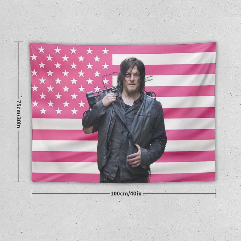 Daryl Funny Pink American Dixon Flag Tapestry Poster Bedroom Living Room Dormitory Wall Outdoor Garden Decor Aesthetic Merch30 x40