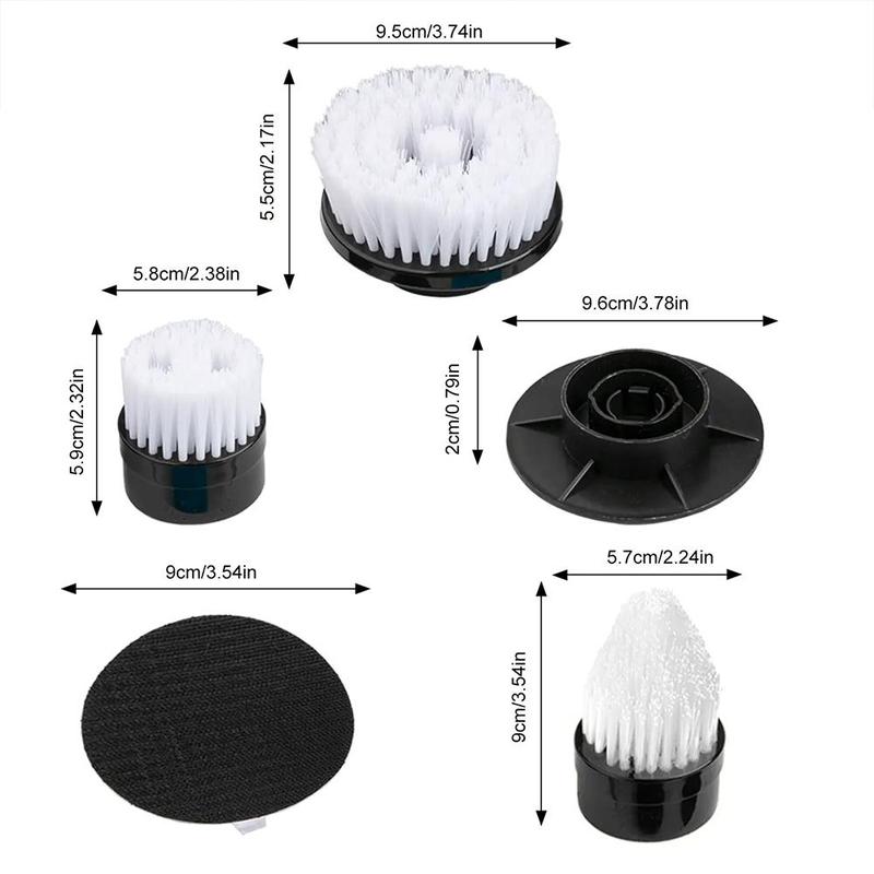 Replaceable Brush Head, 1 Set 2 Sets Replaceable Brush Head for Spin Scrubber, Cordless Spin Scrubber Power Cleaning Brush for Bathroom Floor