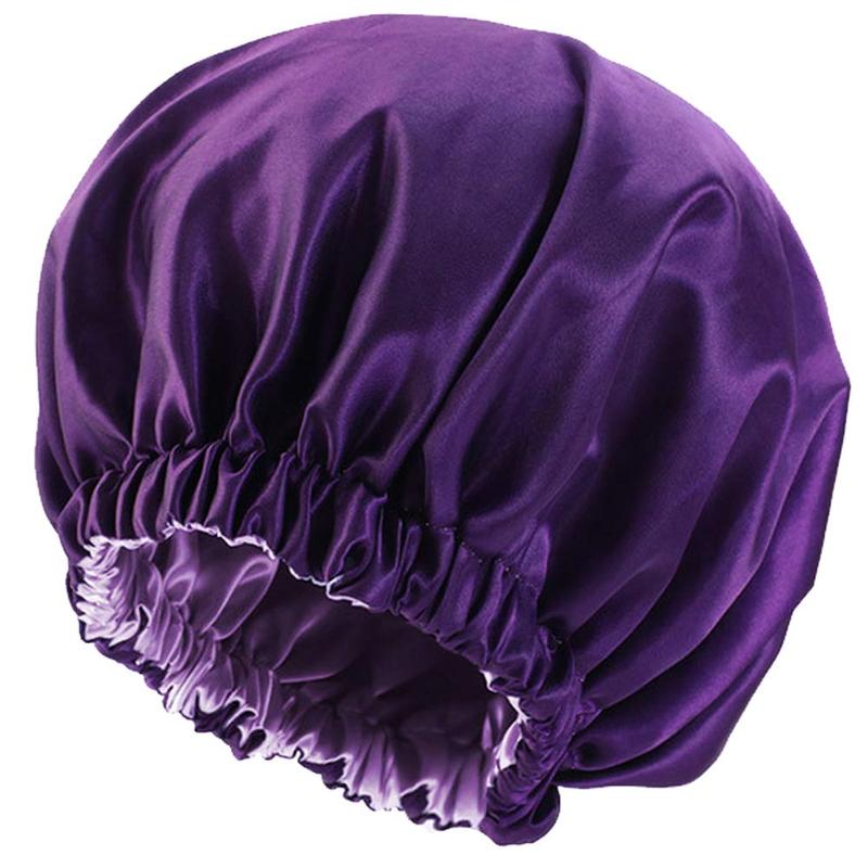 West Kiss Silky Satin Bonnet for Sleeping, Shower Hair Bonnet for Women, Bonnet for Curly Hair