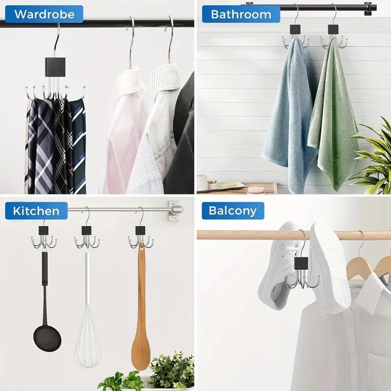 360° Rotatable Belt Hanger, 1 Count Stainless Steel Belt Storage Rack, Durable  Closet Wardrobe Storage Rack for Belt Scarf Tie