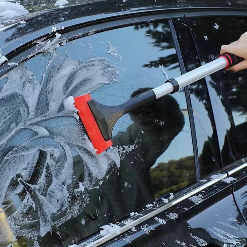 Christmas Retractable Handle Snow Shovel, Ice Scraper for Car Windshield, Scratch-Free Auto Window Snow Scraper, Professional Portable Snow Removal Tool