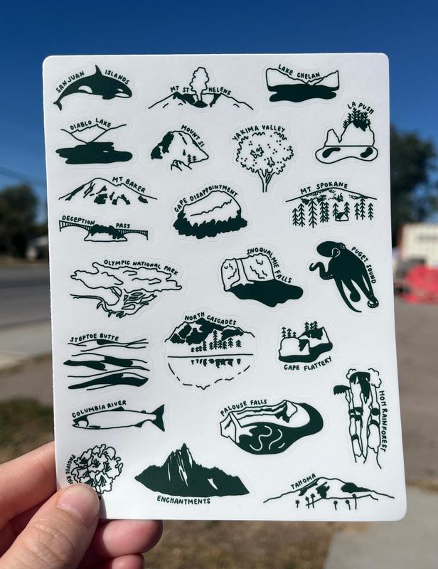 State Nature Checklist Sticker Sheets