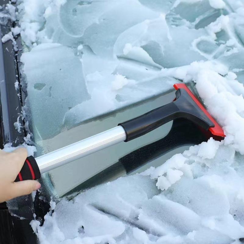 Christmas Retractable Handle Snow Shovel, Ice Scraper for Car Windshield, Scratch-Free Auto Window Snow Scraper, Professional Portable Snow Removal Tool