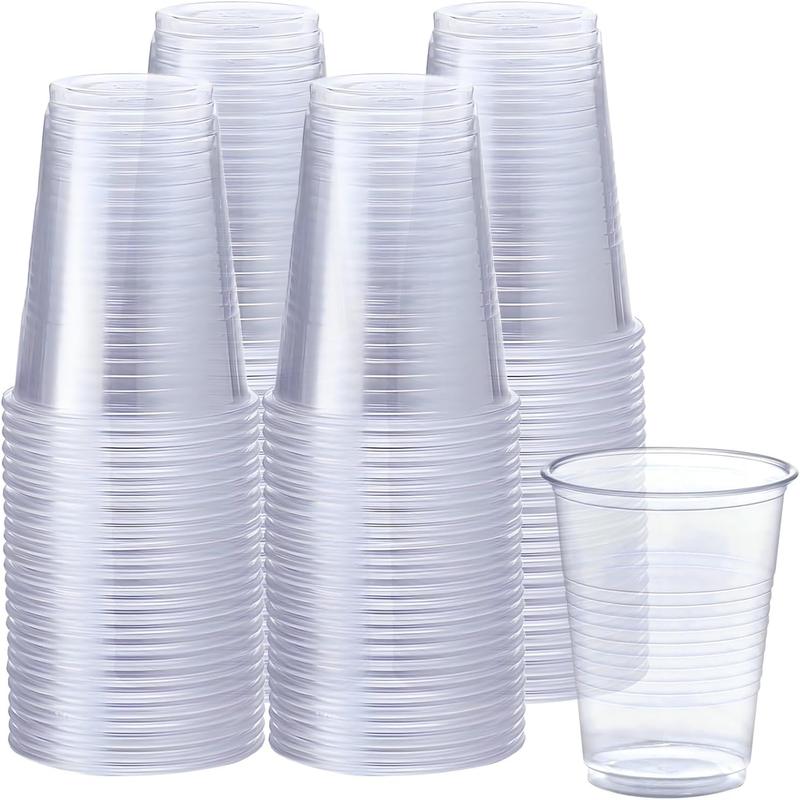 Plastic House Clear Plastic Cups Bulk - 7 Oz. (Pack of 100) - Disposable Plastic Drinkware, Perfect Clear Drinking Cup for Cold Drinks and Everyday Use Bluesky Trading Bluesky Trading Bluesky Trading Bluesky Trading