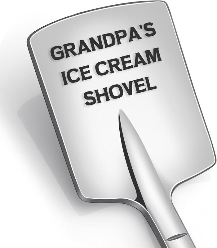 Grandpa Gifts- Birthday Gifts Christmas Gifts for Grandpa from Grandkids, Mens Stocking Stuffers, Presents for Grandpa Grandpa's Ice Cream Shovel