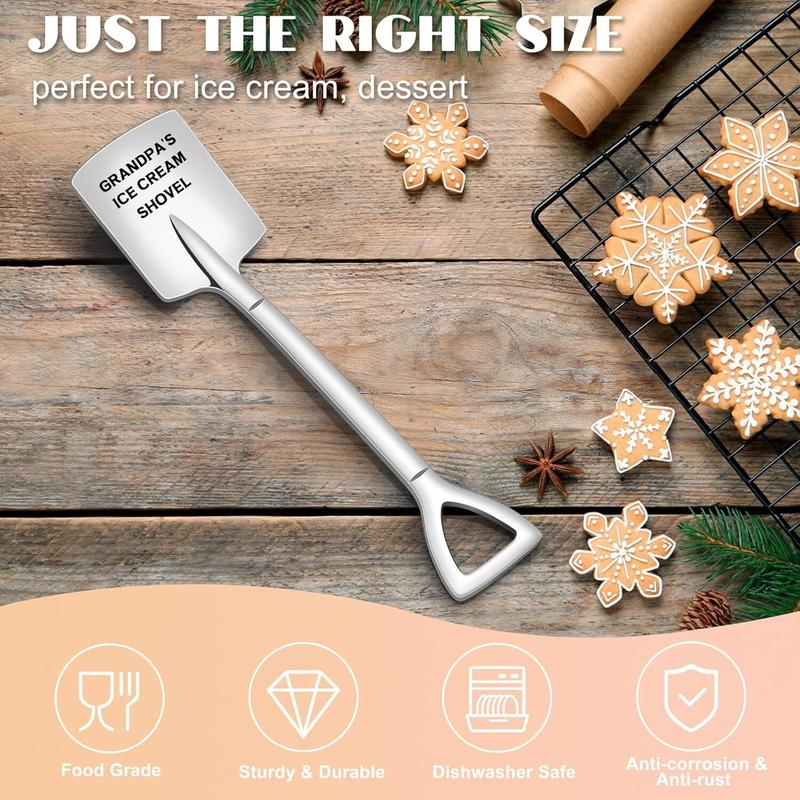 Grandpa Gifts- Birthday Gifts Christmas Gifts for Grandpa from Grandkids, Mens Stocking Stuffers, Presents for Grandpa Grandpa's Ice Cream Shovel