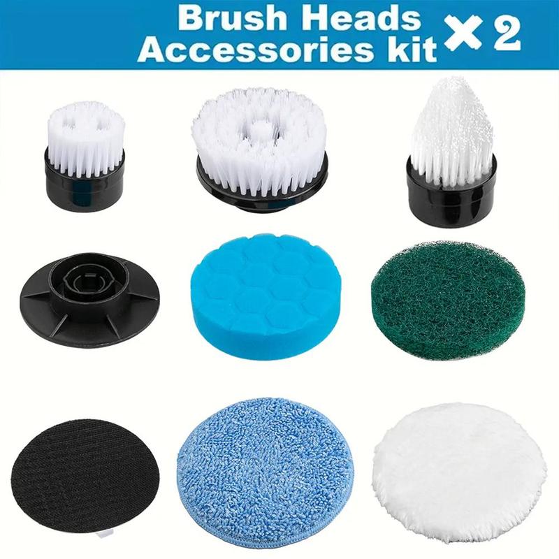 Replaceable Brush Head, 1 Set 2 Sets Replaceable Brush Head for Spin Scrubber, Cordless Spin Scrubber Power Cleaning Brush for Bathroom Floor