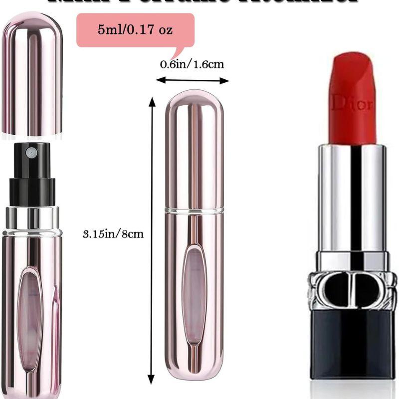 3 PCS Mini Perfume Atomizer Bottles,5ml Spray Container,Portable Size Refillable Pump for Traveling and Outgoing